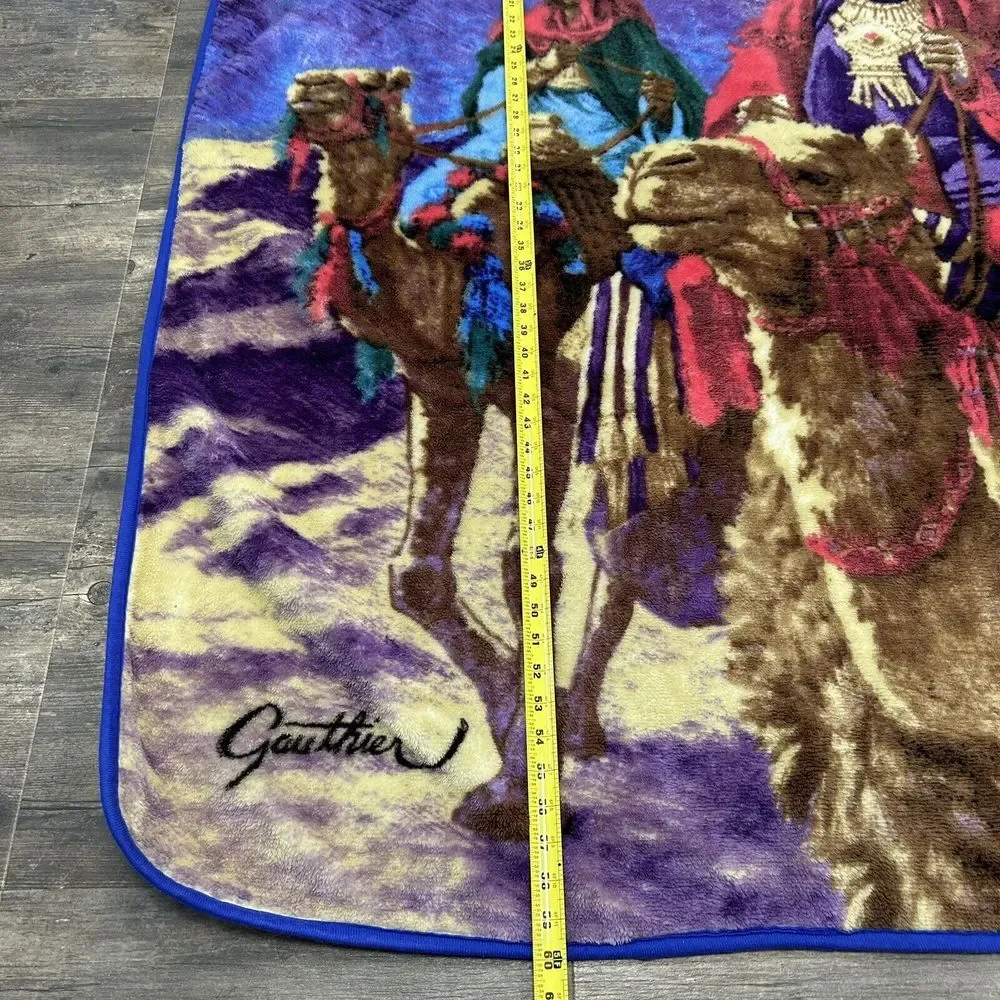 Northwest Gauthier Fleece Blanket Throw Christmas‎ Wise Men 3 Kings Maji